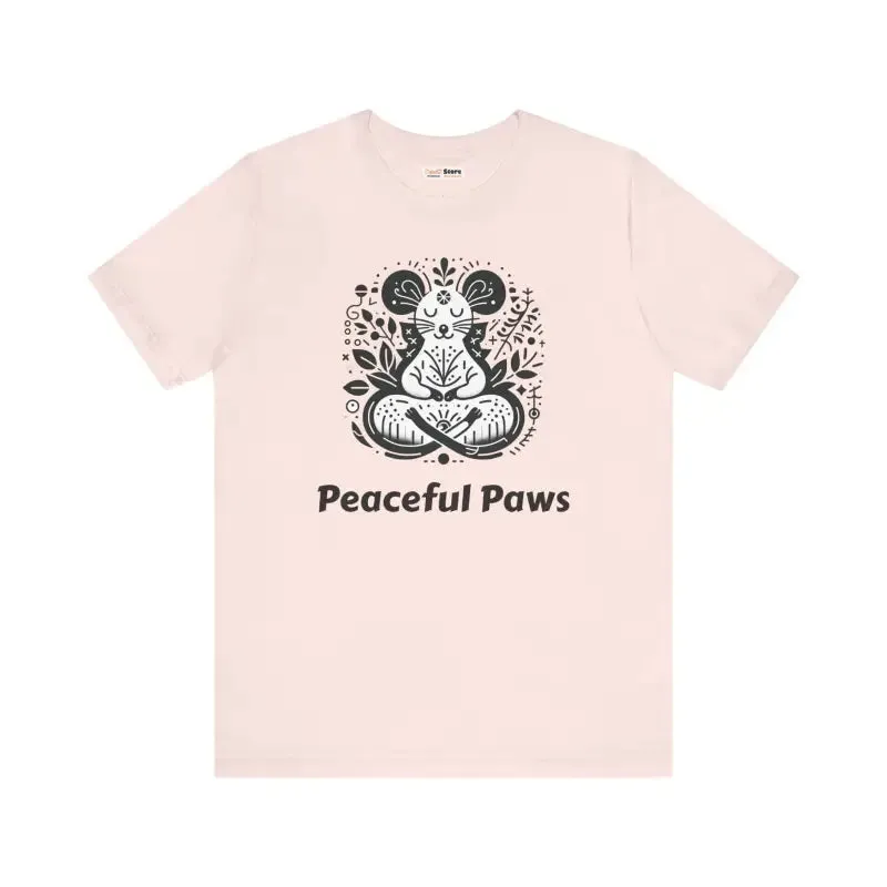 Meditating Mouse Tee Unisex Soft Cotton Serenity