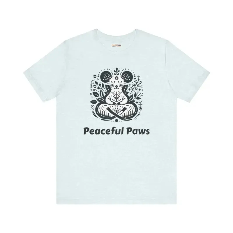 Meditating Mouse Tee Unisex Soft Cotton Serenity