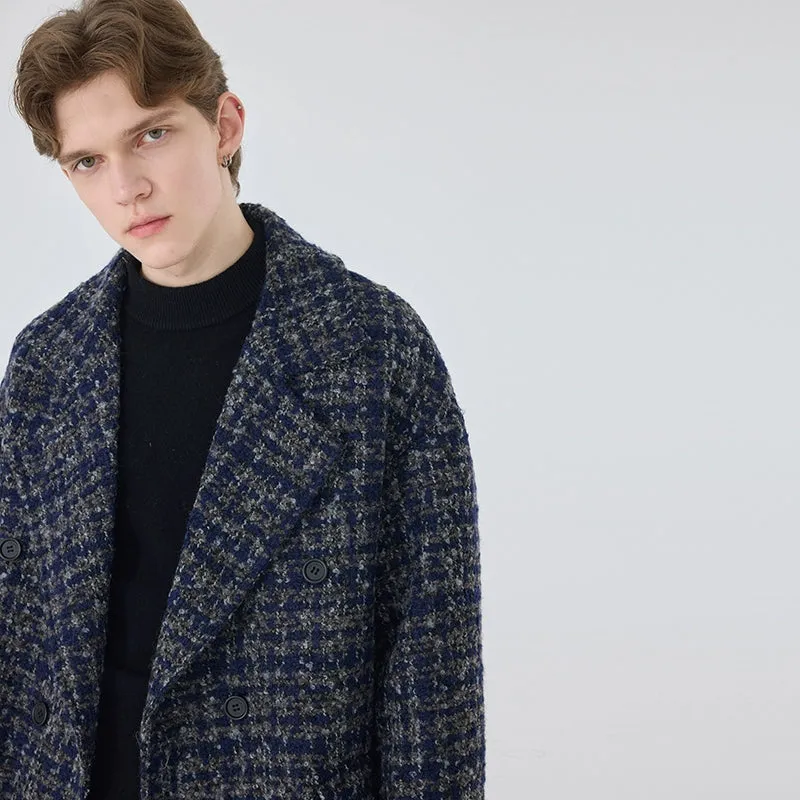 Men's Mid-Length Woolen Overcoat