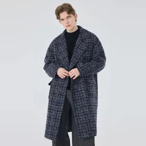 Men's Mid-Length Woolen Overcoat