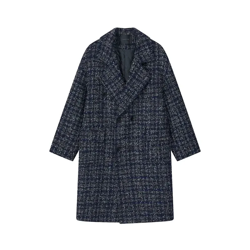Men's Mid-Length Woolen Overcoat