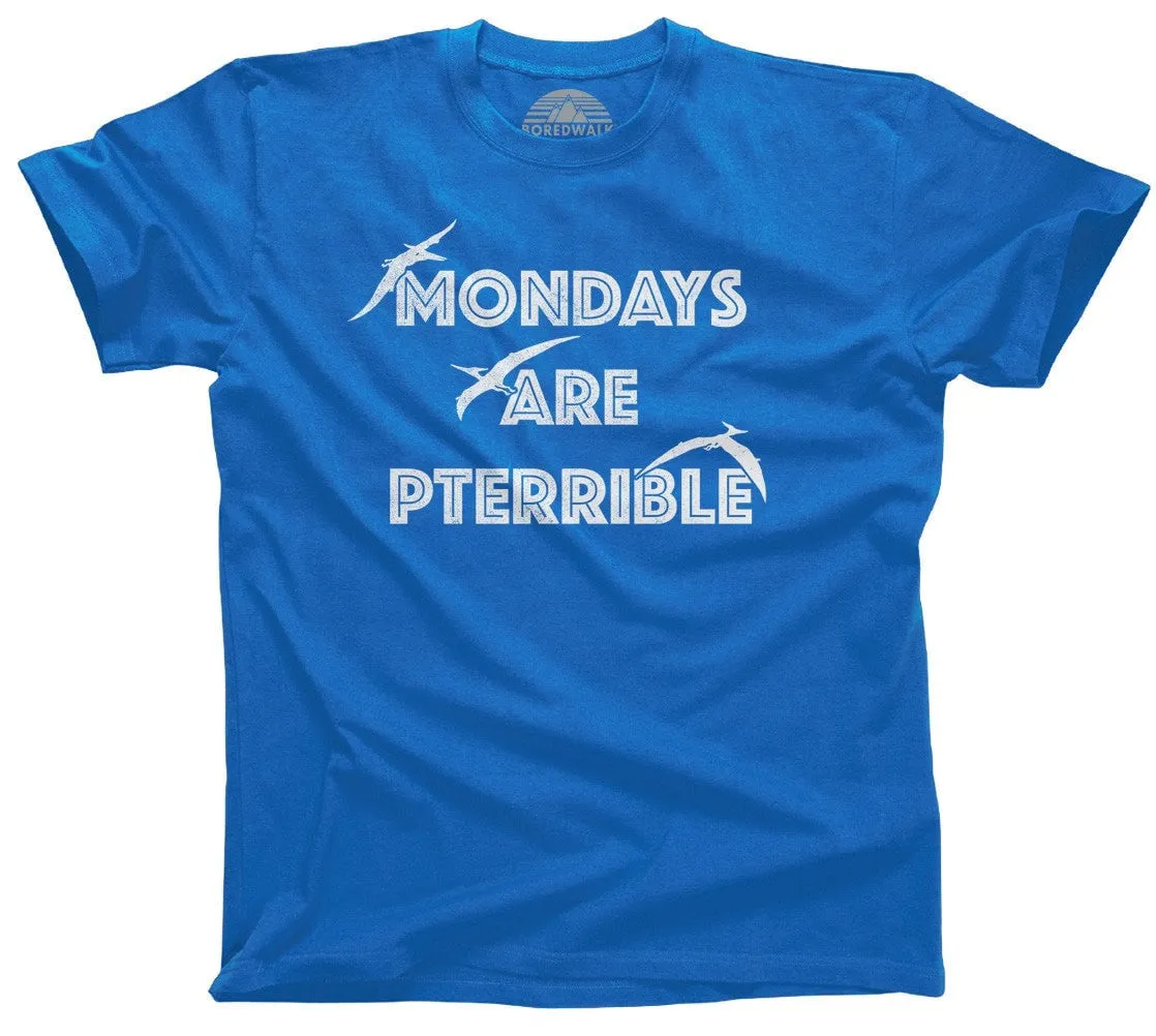 Men's Mondays Are Pterrible T-Shirt Funny Dinosaur Shirt