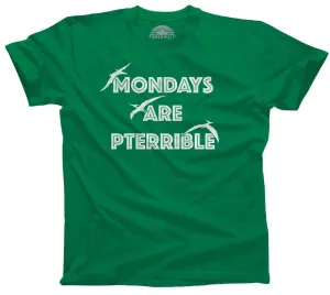 Men's Mondays Are Pterrible T-Shirt Funny Dinosaur Shirt