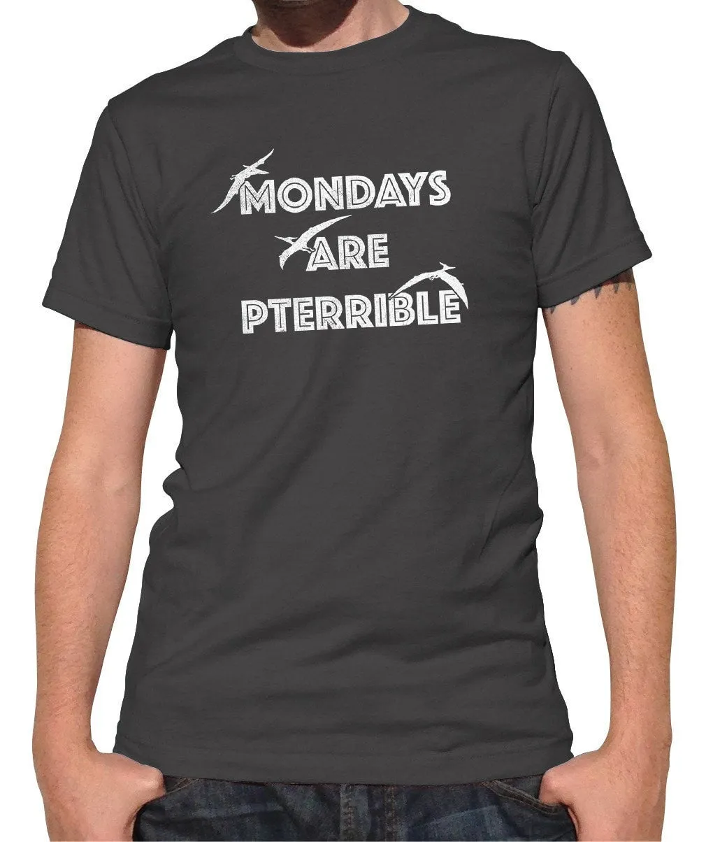 Men's Mondays Are Pterrible T-Shirt Funny Dinosaur Shirt