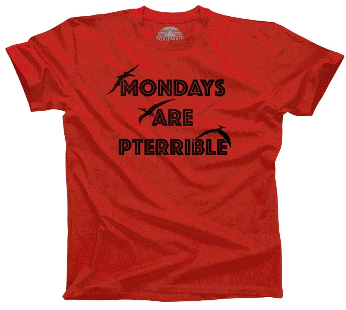 Men's Mondays Are Pterrible T-Shirt Funny Dinosaur Shirt