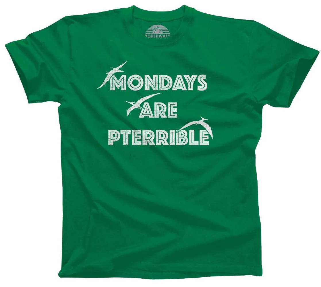 Men's Mondays Are Pterrible T-Shirt Funny Dinosaur Shirt