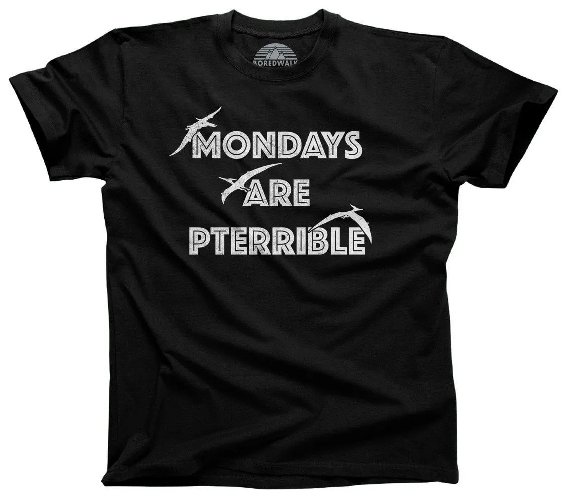 Men's Mondays Are Pterrible T-Shirt Funny Dinosaur Shirt