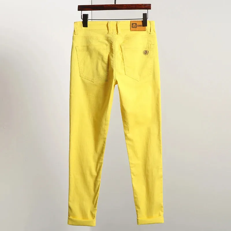 Men's Slim Jeans Regular Fit Straight Stretch Denim Pants Fashion Business Casual Loose Jeans Trousers