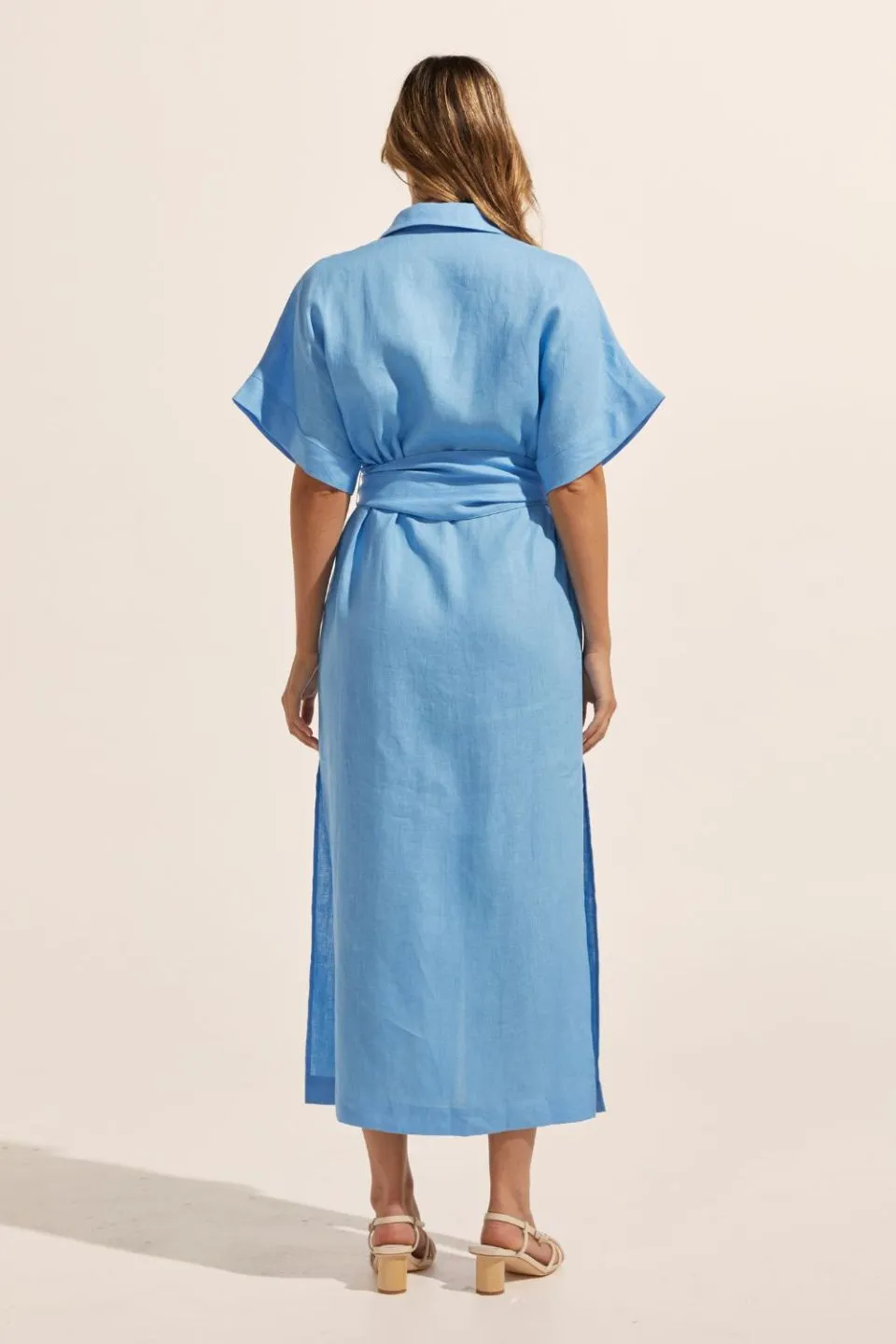 Moat Peacock Blue Shirt Dress
