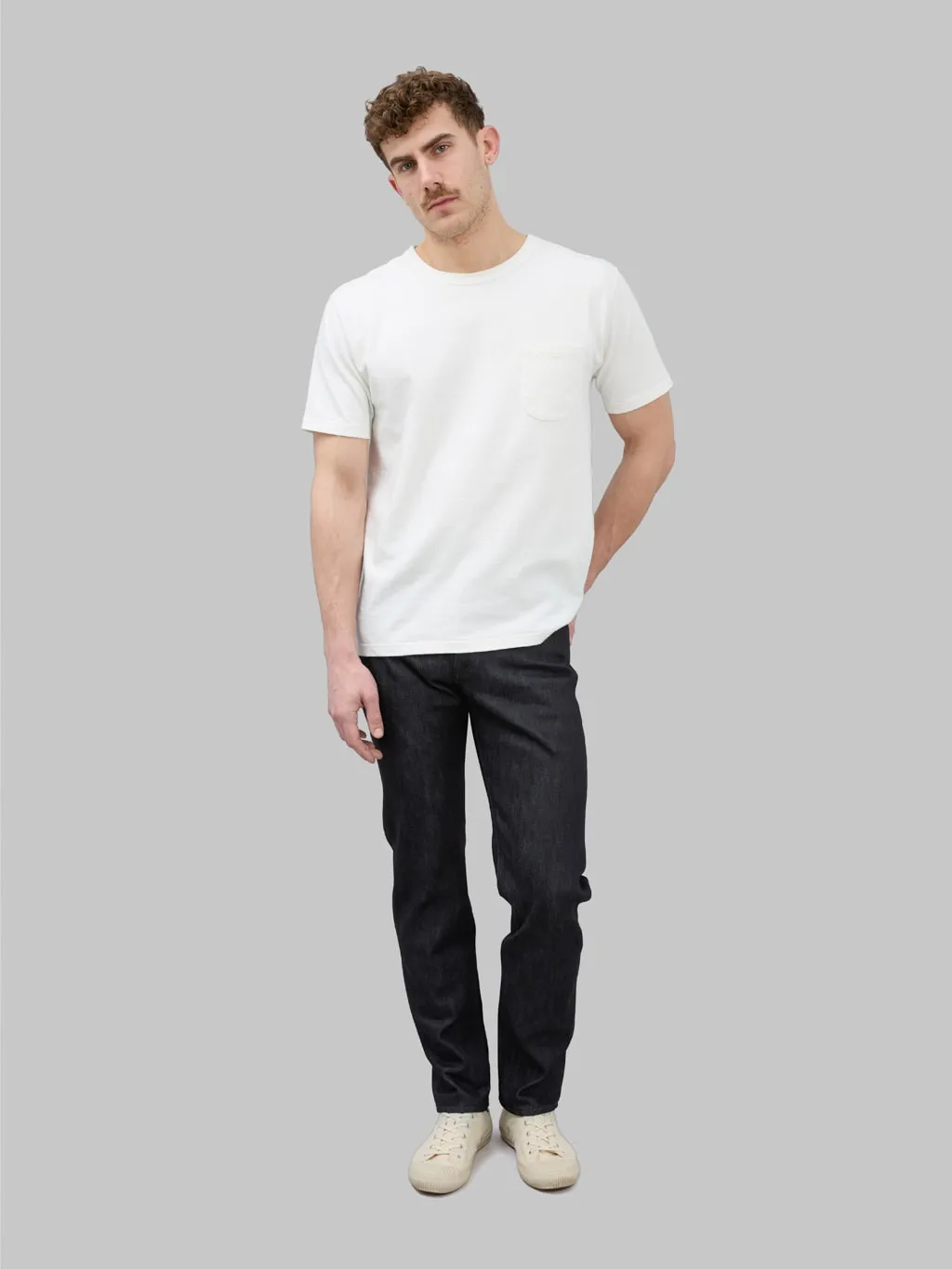 Momotaro MMJZ0203 13.7oz #200 "Cashmere" Tapered Jeans