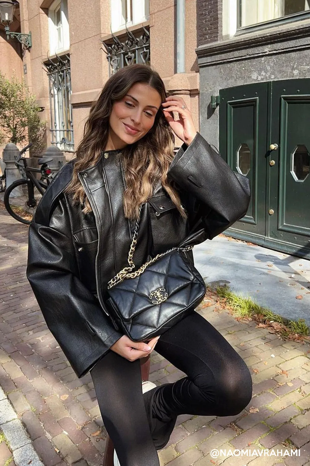 Naomi Oversized Pleather Jacket