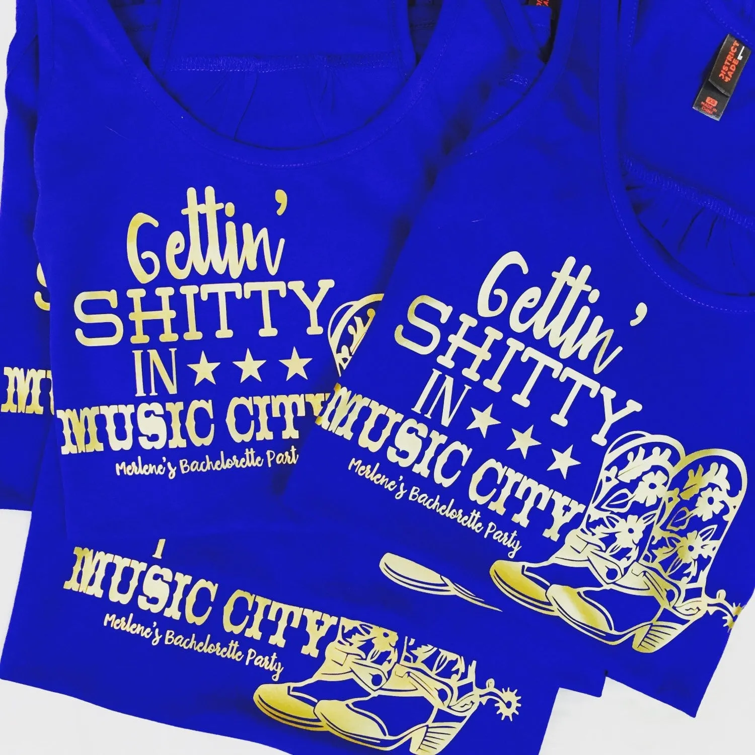 Nashville Bachelorette Party Custom Shirts: Getting Sh*tty in Music City