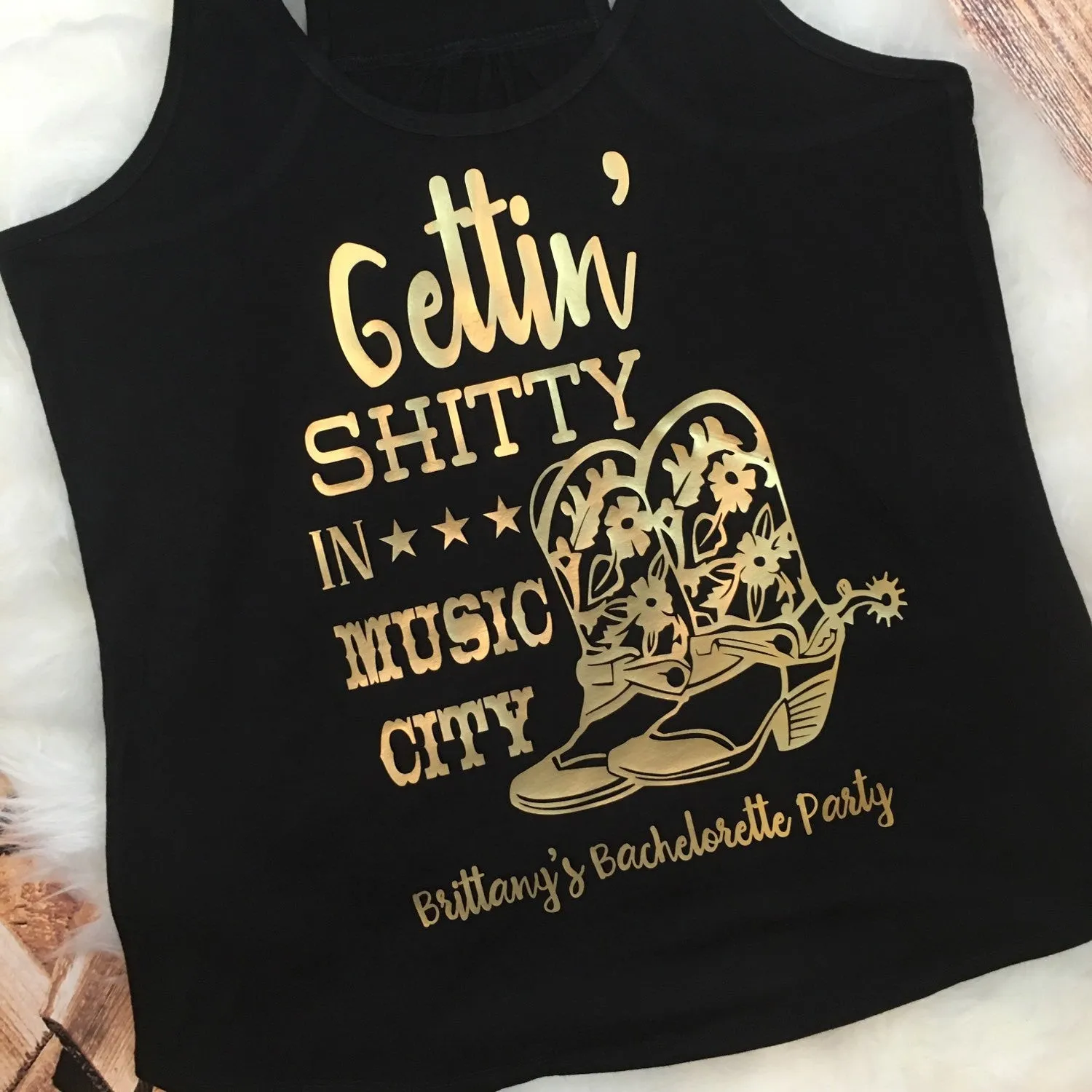 Nashville Bachelorette Party Customized Tanks :: Gettin Shtty in Music City