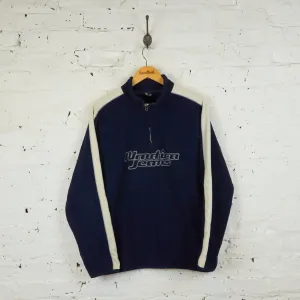 Nautica Jeans 90s 1/4 Zip Fleece - Blue - L