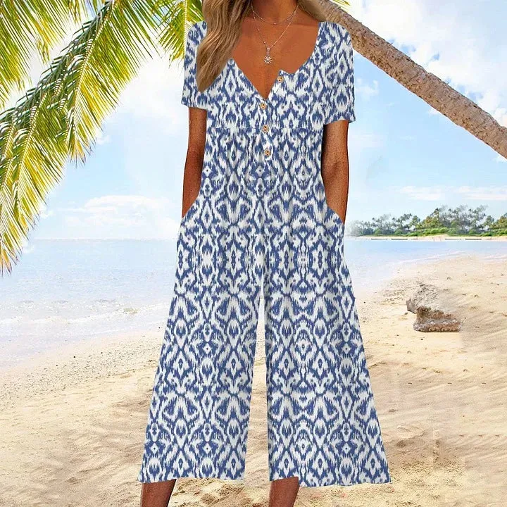NEW Retails $55 Comfy Short Sleeve Side Pocket Jumpsuit Sz XL