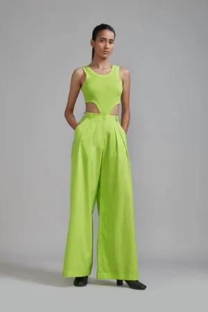 New Season Summer/Fall 2024-Coord Set Green Bodysuit 2pcs Cotton Neon-MT Bodysuit Coord Set-Neon Green-Fashion Edit Mati