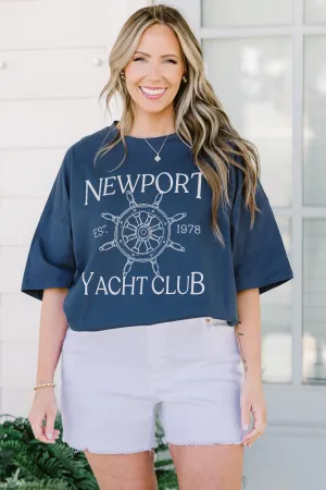 Newport Yacht Club Boyfriend Tee, Navy