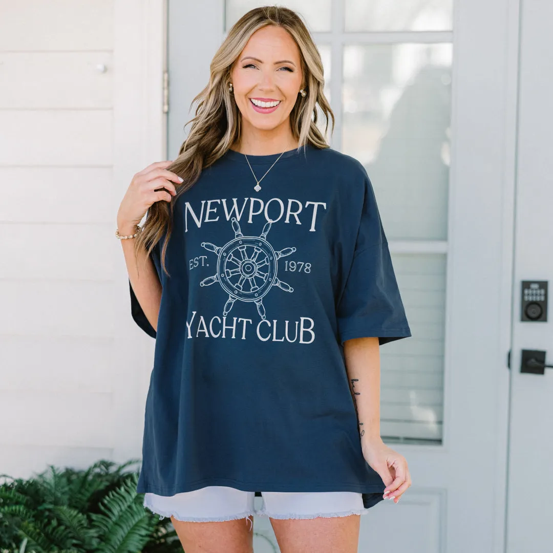 Newport Yacht Club Boyfriend Tee, Navy