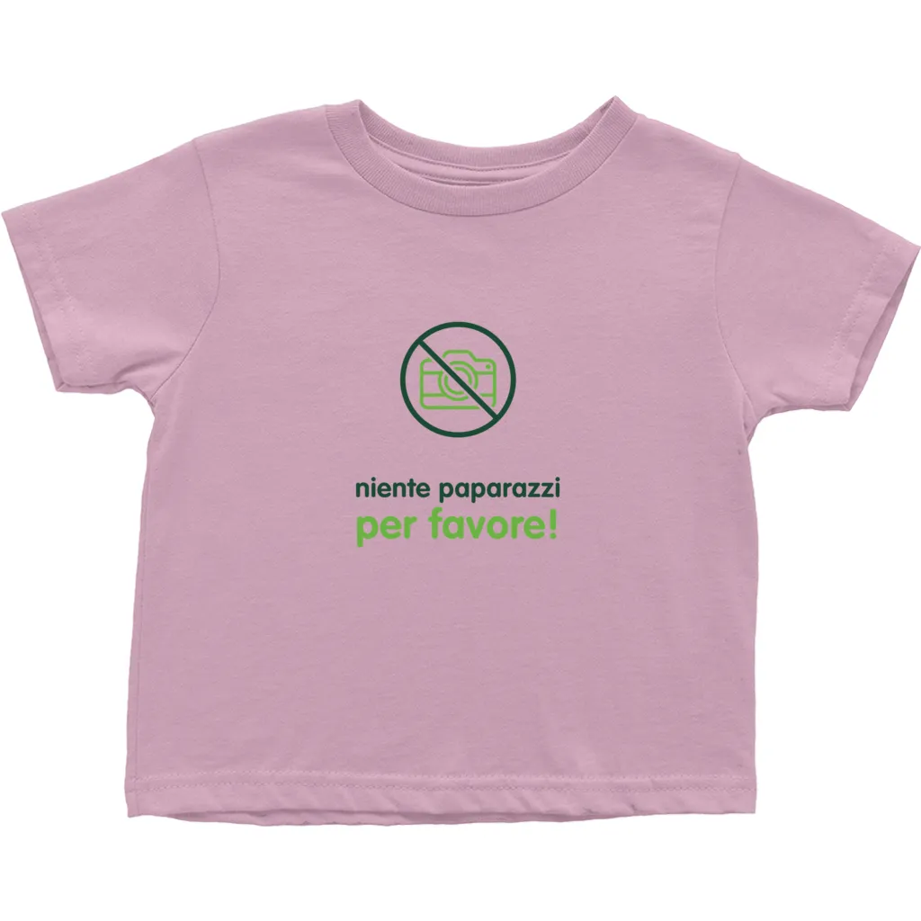 No Paparazzi Toddler T-Shirts (Italian)