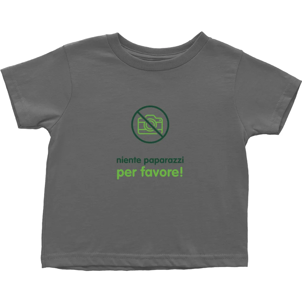 No Paparazzi Toddler T-Shirts (Italian)