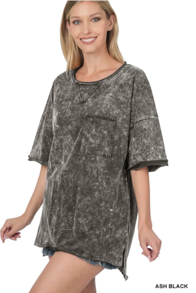 Nobody Like You Acid Wash Top-Multiple Colors Available