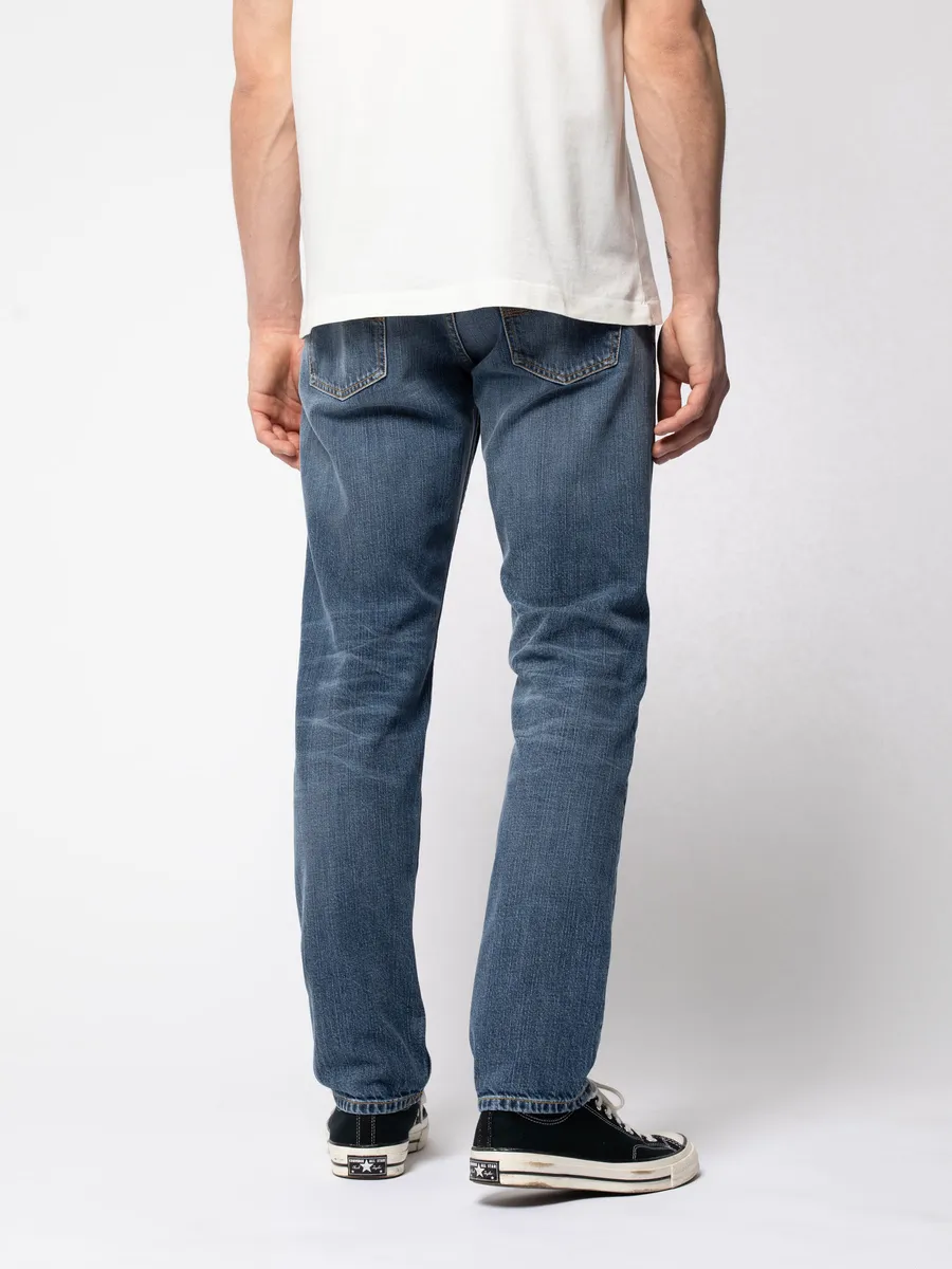 【Nudie Jeans】高腰修身錐形 刷色褲／13.2oz／Steady Eddie II Worn Gene