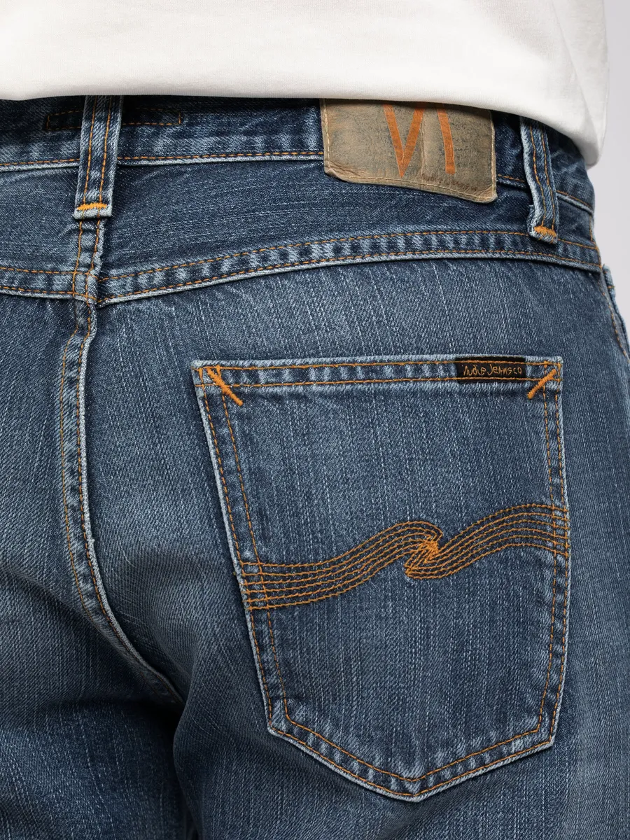 【Nudie Jeans】高腰修身錐形 刷色褲／13.2oz／Steady Eddie II Worn Gene