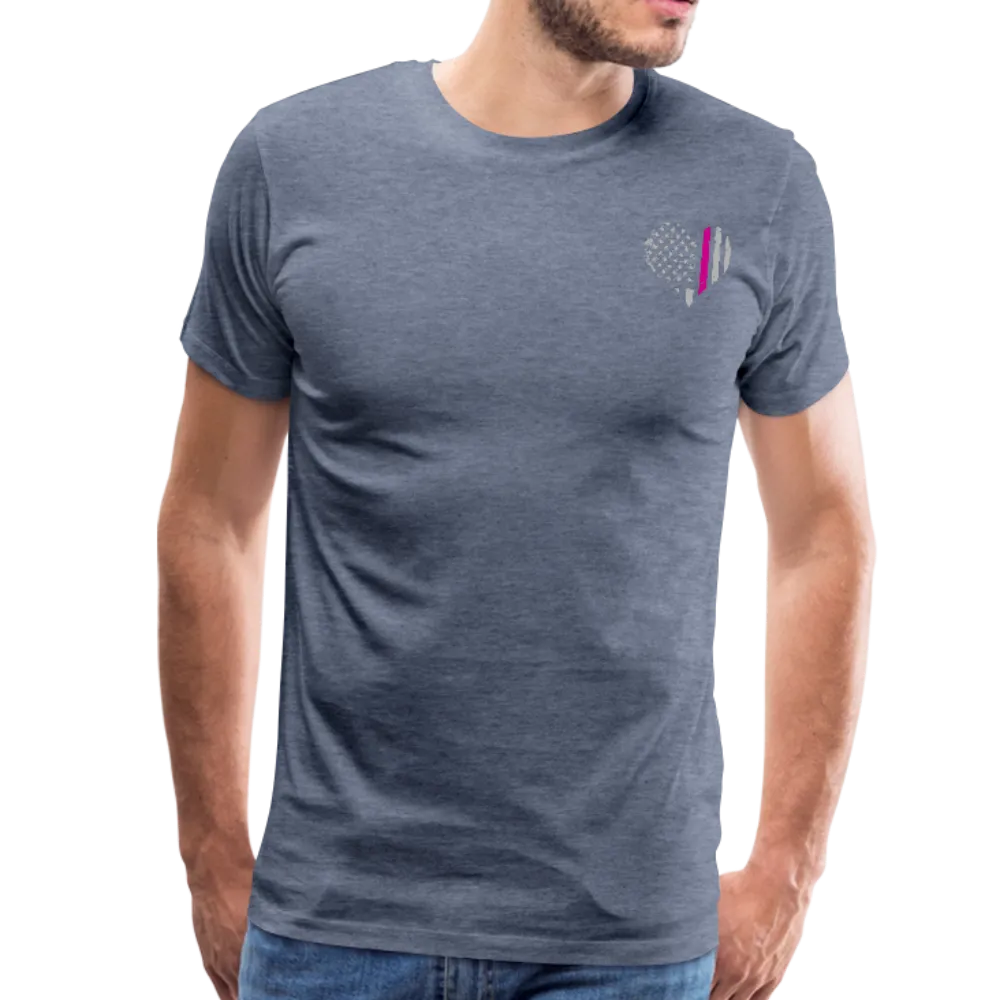 Nurse Flag Heart Front Men's Premium T-Shirt (CK1818) Updated