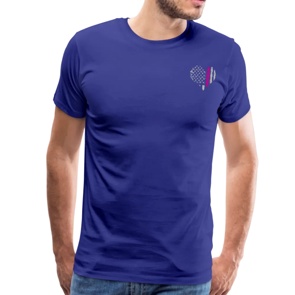Nurse Flag Heart Front Men's Premium T-Shirt (CK1818) Updated