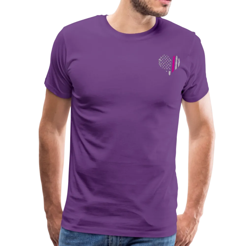 Nurse Flag Heart Front Men's Premium T-Shirt (CK1818) Updated