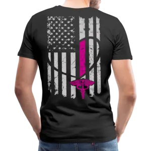 Nurse Flag Heart Front Men's Premium T-Shirt (CK1818) Updated