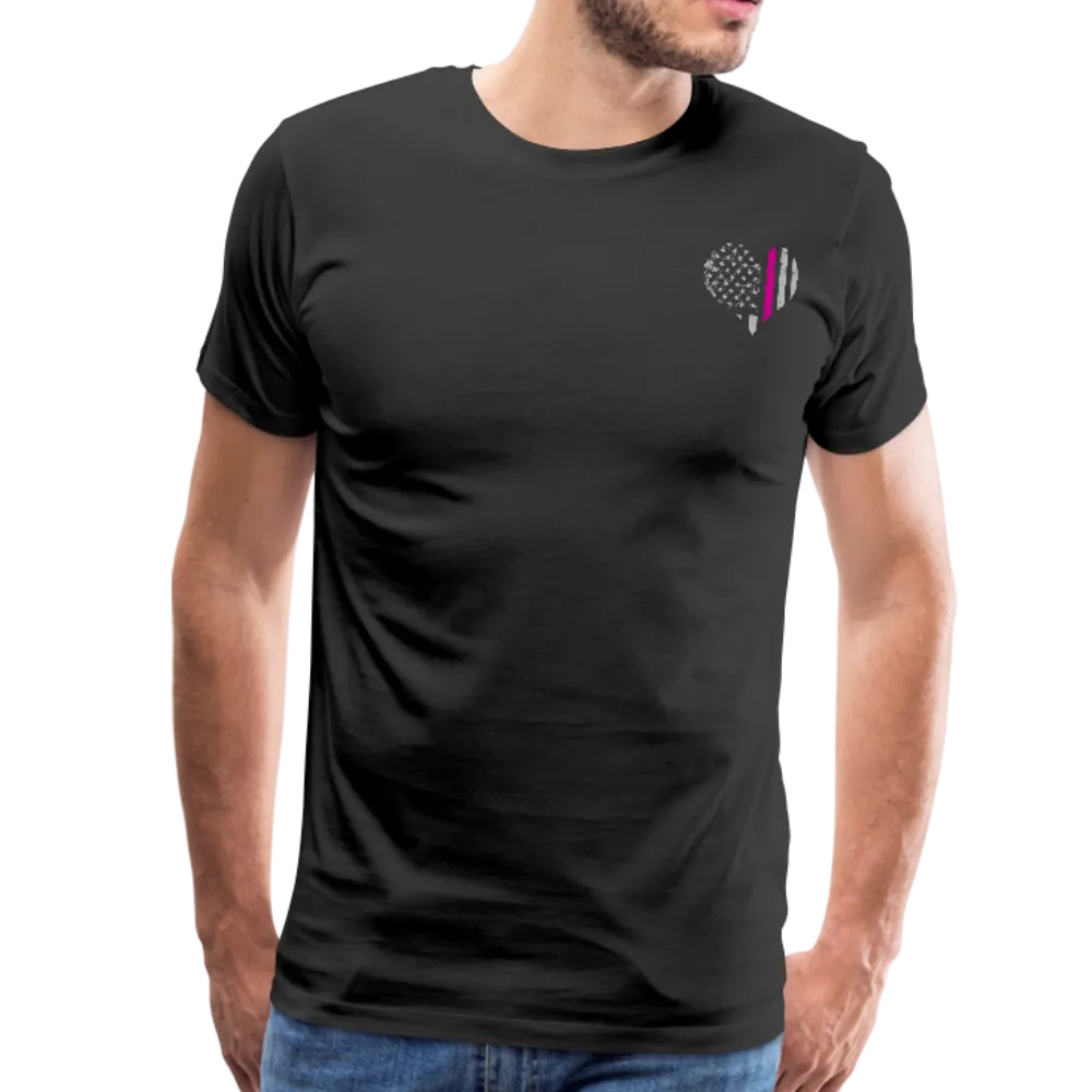 Nurse Flag Heart Front Men's Premium T-Shirt (CK1818) Updated