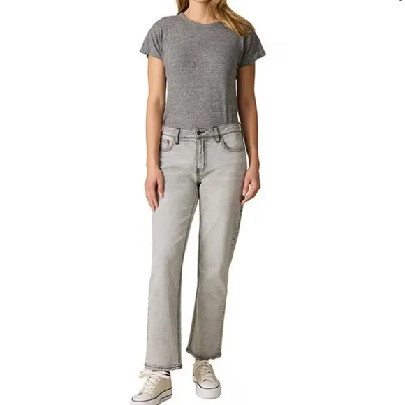 NWT Flag &amp; anthem Women's Gray straight leg Jeans Sz. 32 Waist
