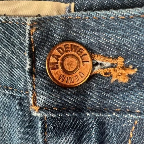 NWT MADEWELL BAGGY STRAIGHT JEANS High Rise Style NH643 Cotton/Hemp Size 27