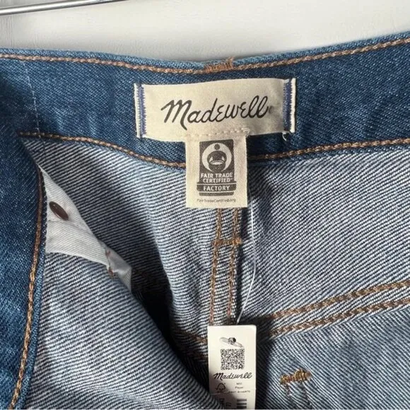 NWT MADEWELL BAGGY STRAIGHT JEANS High Rise Style NH643 Cotton/Hemp Size 27