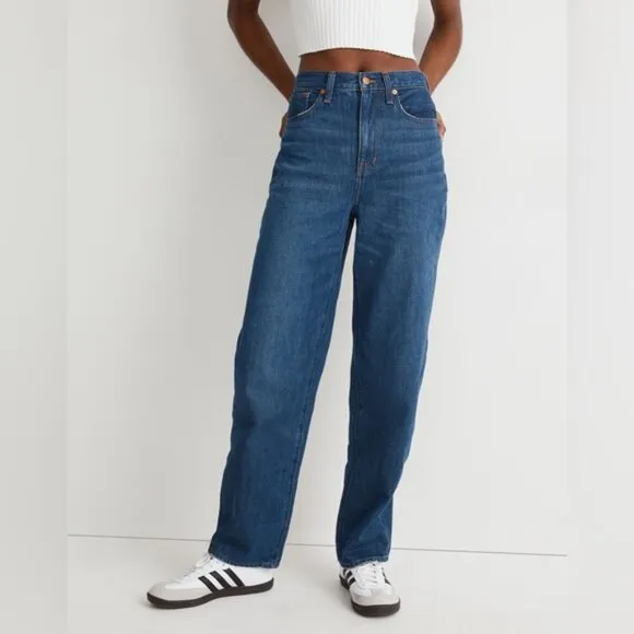 NWT MADEWELL BAGGY STRAIGHT JEANS High Rise Style NH643 Cotton/Hemp Size 27