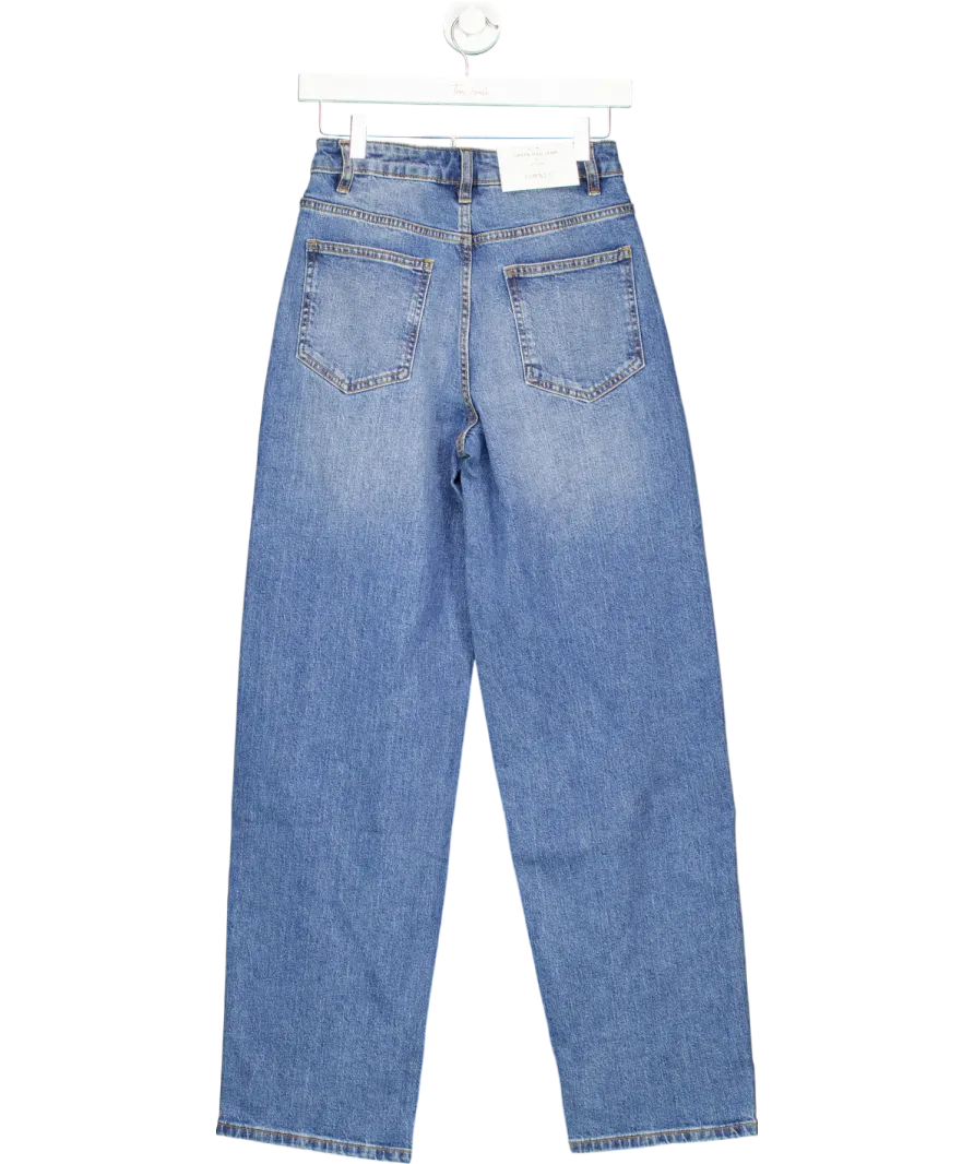 omnes Greta Mid Rise Dad Jeans, Blue Denim UK 6