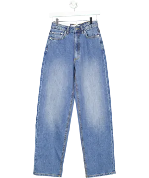omnes Greta Mid Rise Dad Jeans, Blue Denim UK 6