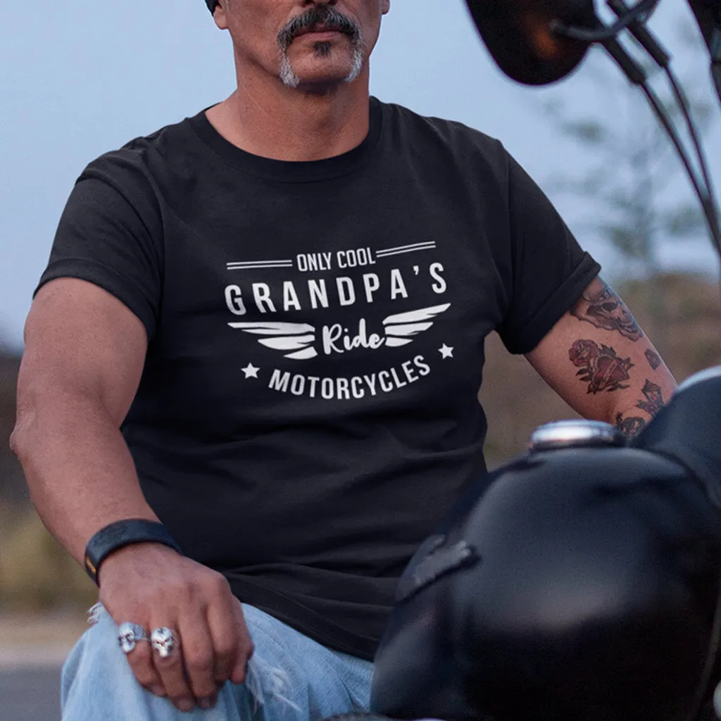 Only Cool Grandpas Ride Motorcycles and Only Cool Grandsons Play With Motorcycles - Motorcycling Matching t-shirts