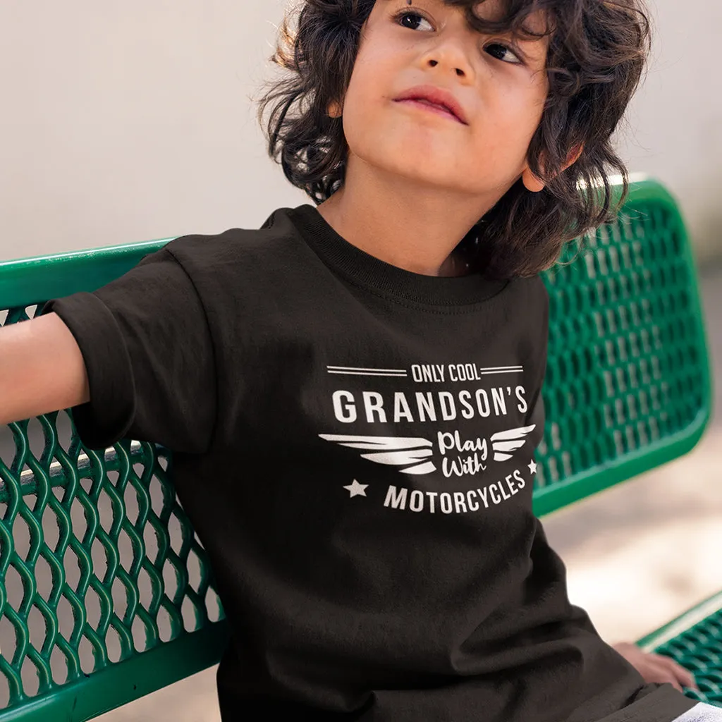 Only Cool Grandpas Ride Motorcycles and Only Cool Grandsons Play With Motorcycles - Motorcycling Matching t-shirts