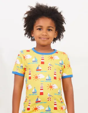 Organic Seaside Print T-Shirt