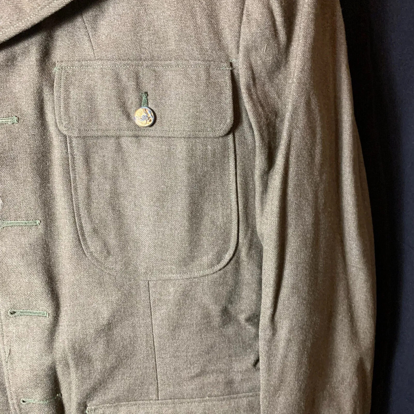 Original WW2 US Army Class A Dress Jacket 1942 - Private Ryan Prop - 38" Regular