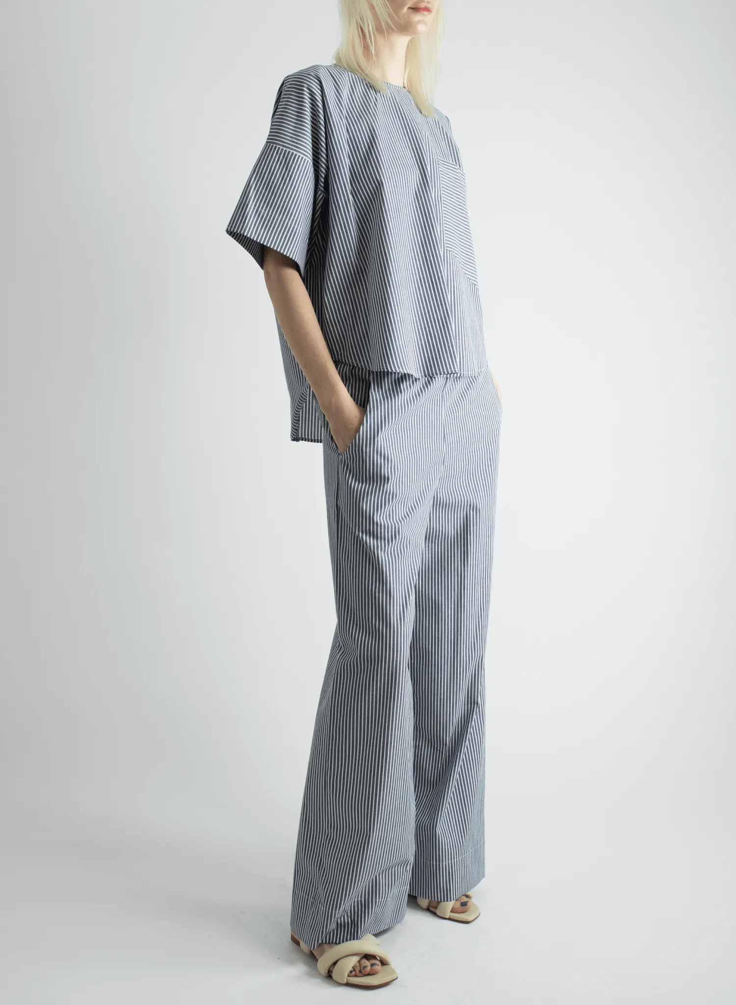 Oversized Tee - Railroad Stripe