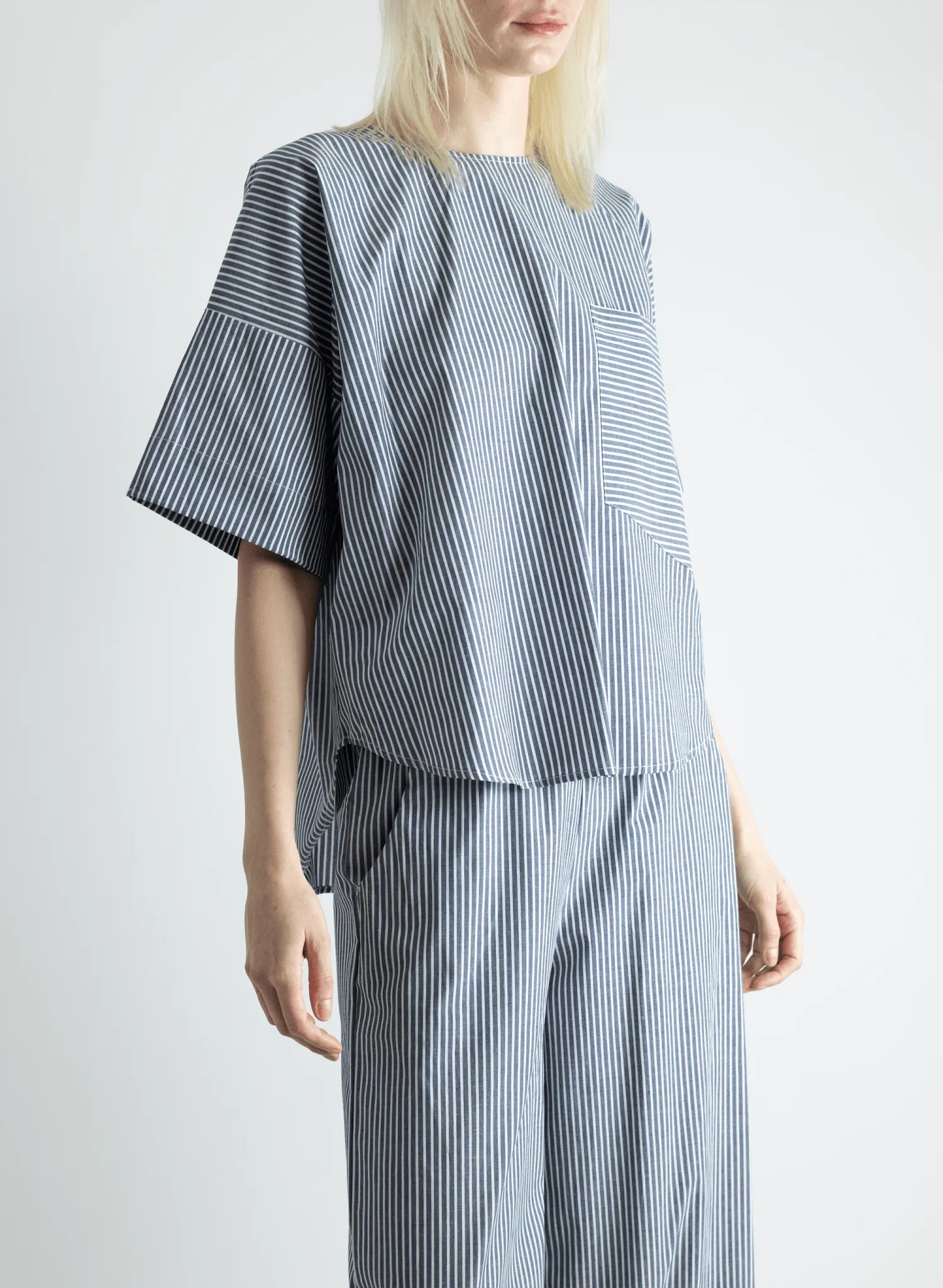 Oversized Tee - Railroad Stripe