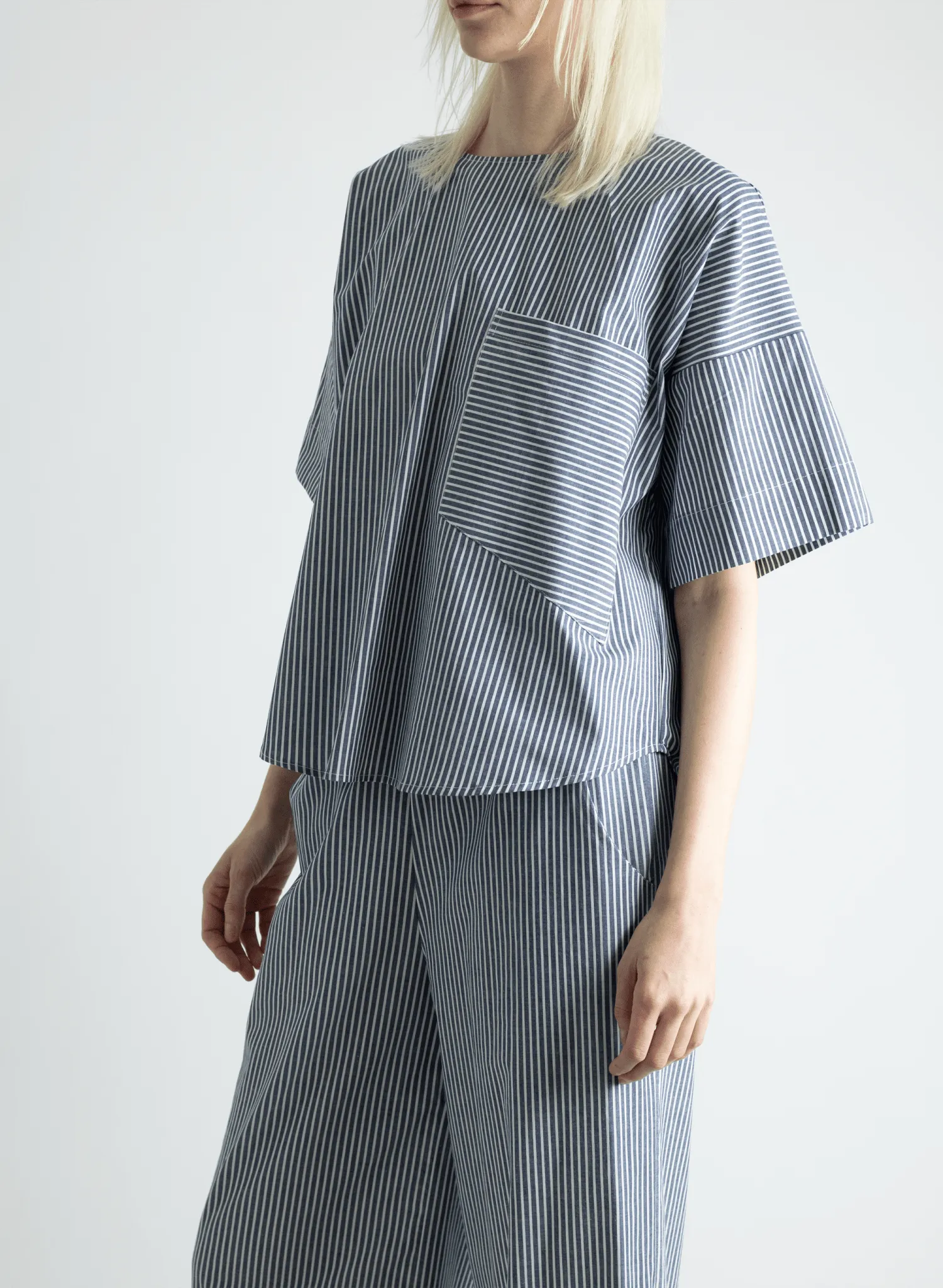 Oversized Tee - Railroad Stripe