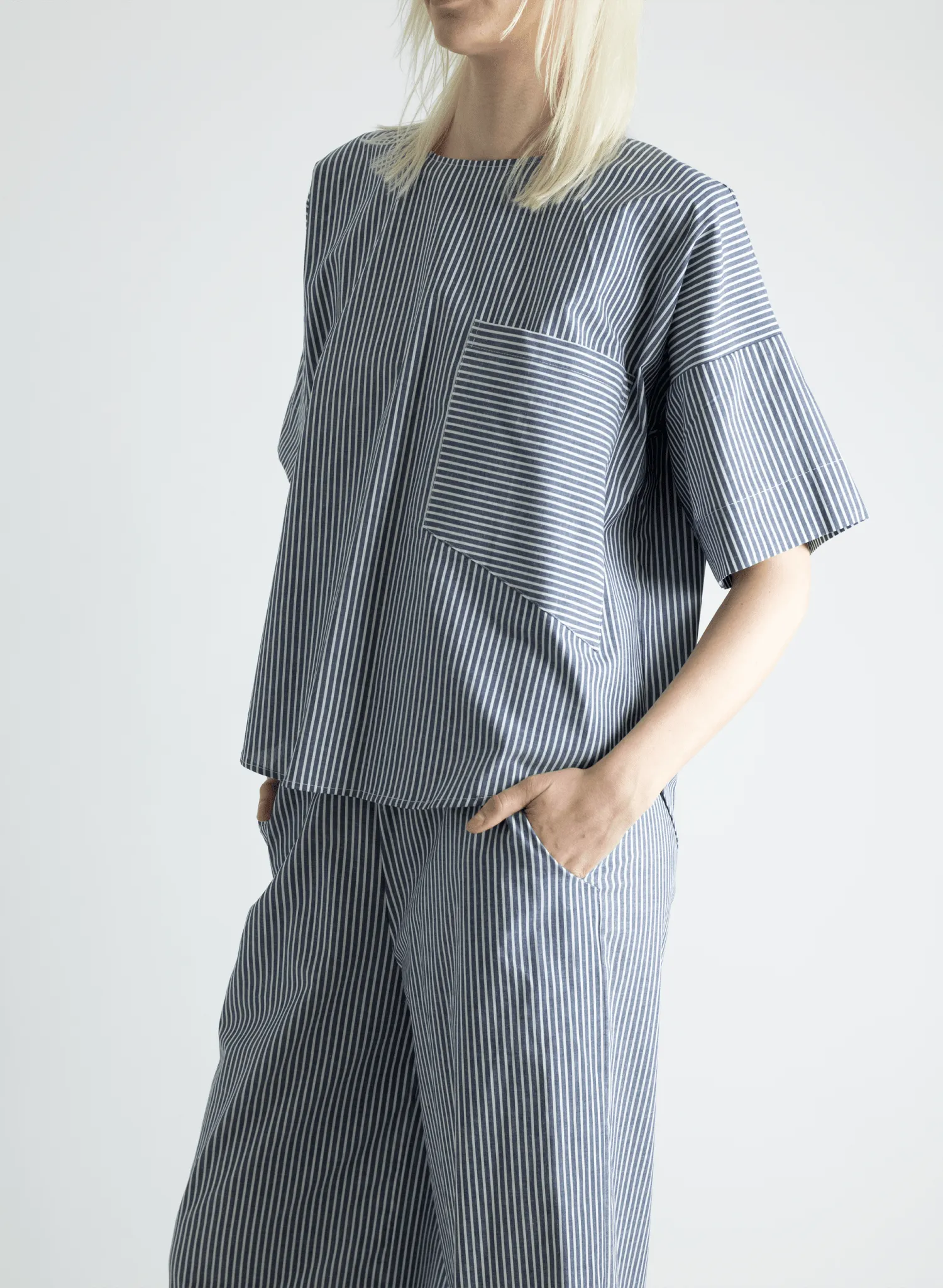 Oversized Tee - Railroad Stripe