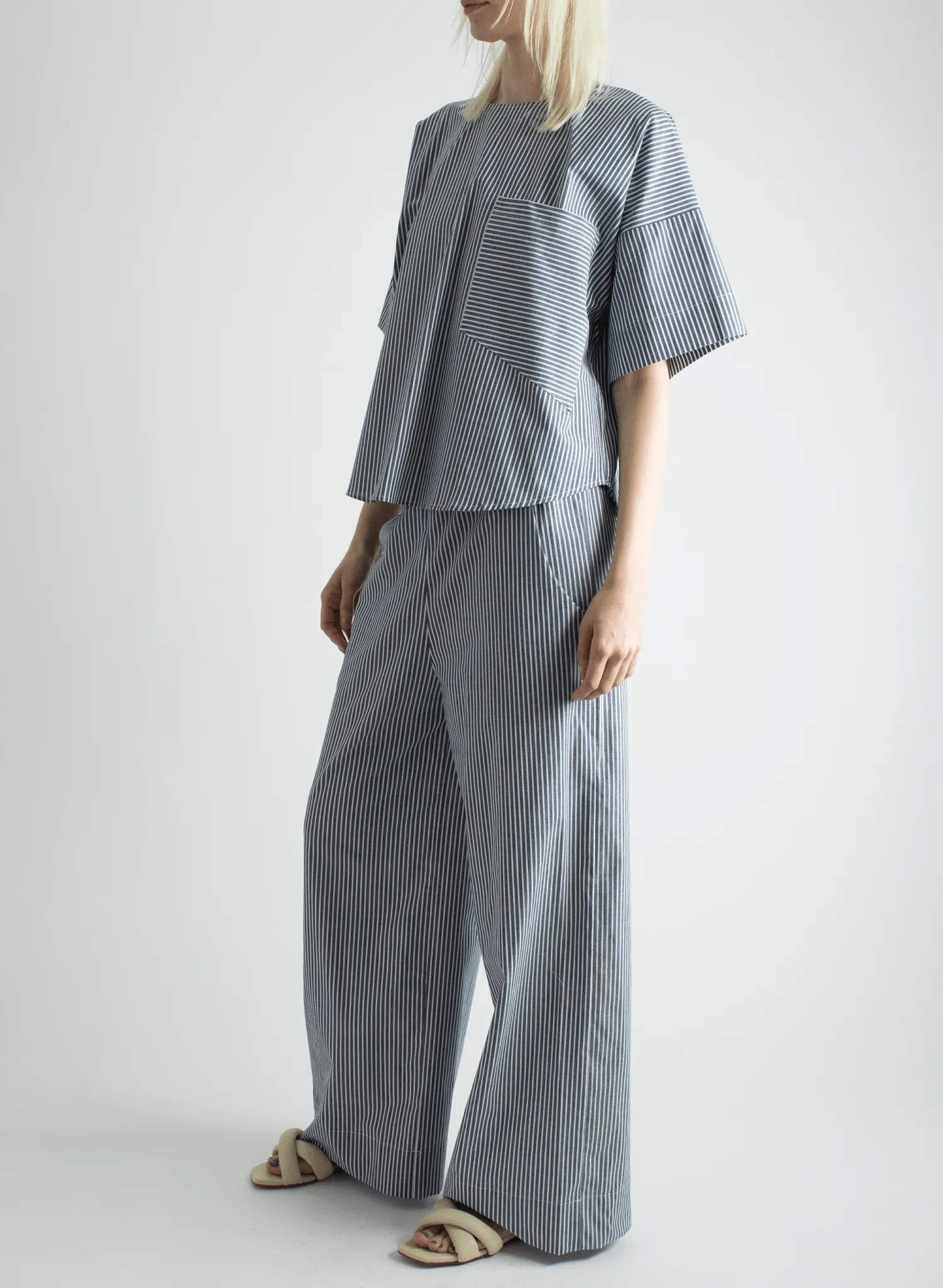 Oversized Tee - Railroad Stripe