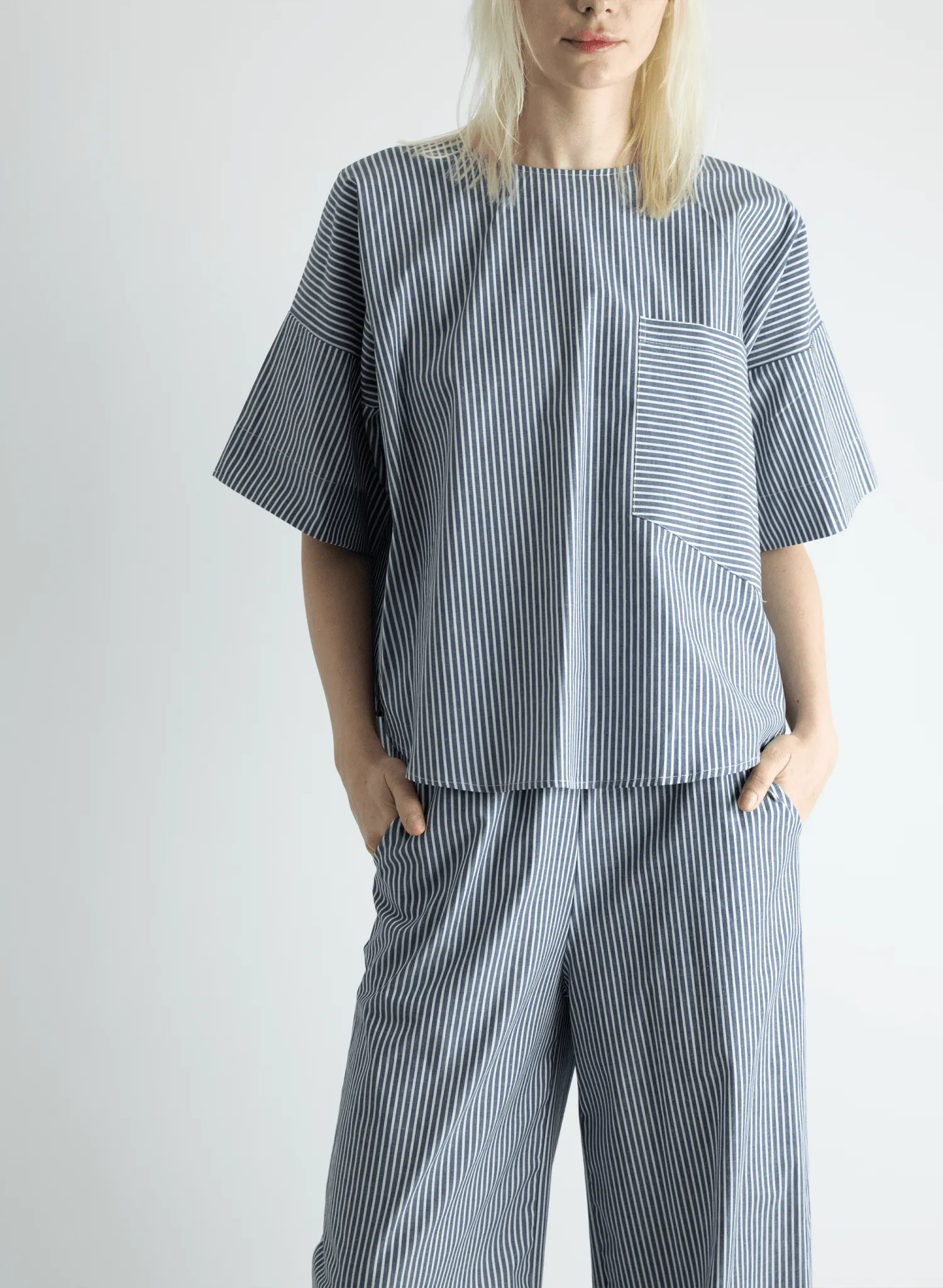 Oversized Tee - Railroad Stripe
