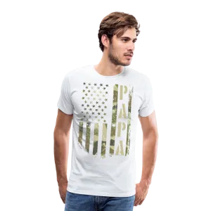 Papa Camo American Flag Men's Premium T-Shirt