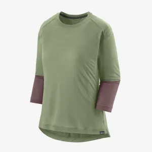 Patagonia W's Merino 3/4 Sleeve Bike Jersey- Salvia Green